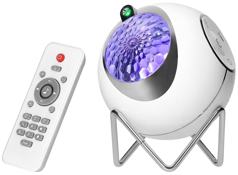 Projetor de Luz Star c/ Coluna Bluetooth + Sons Relaxantes c Comando (a Bateria) - VIRONE