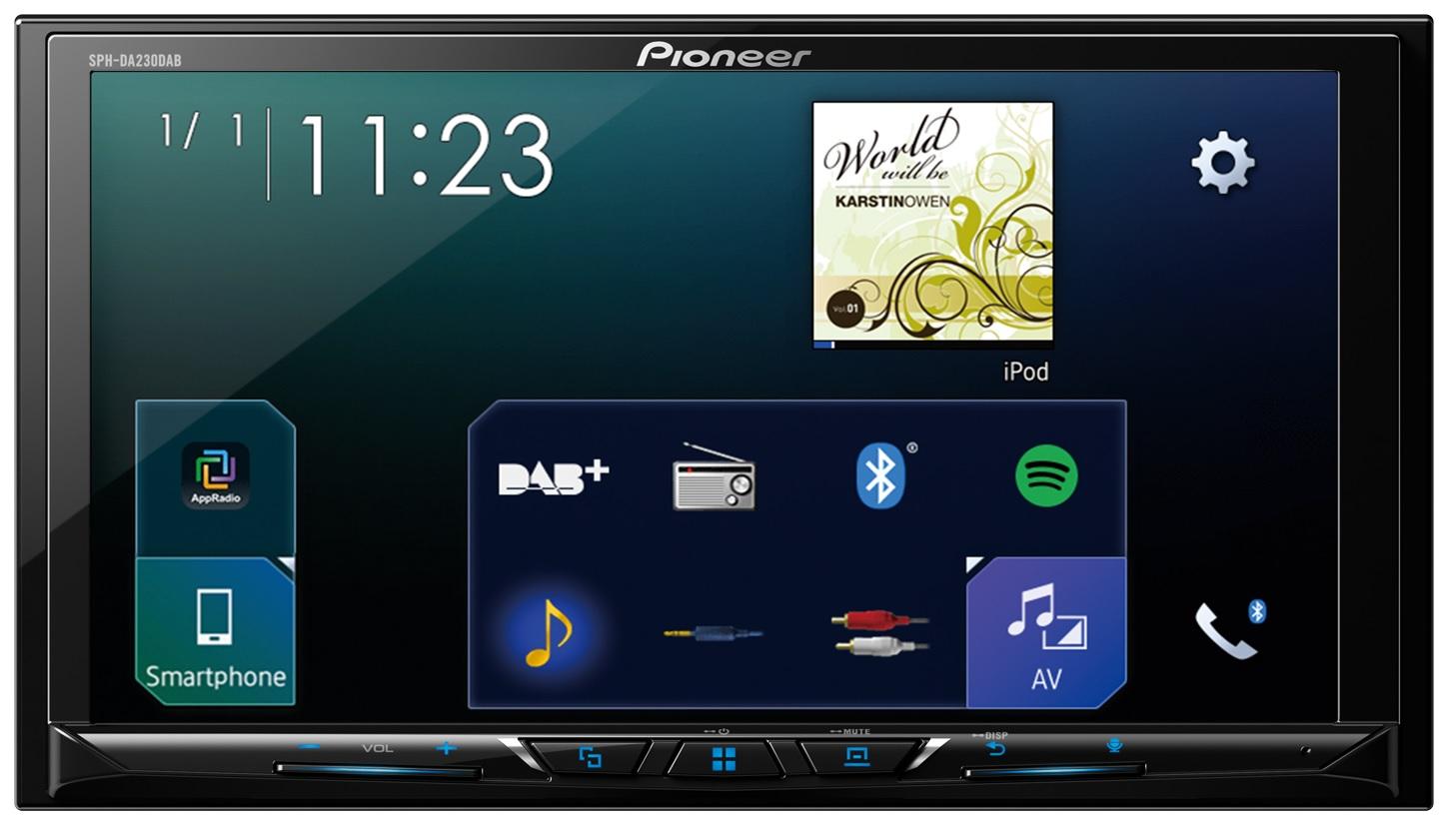 Auto Rádio Ecrã Tátil 7 RDS AM/FM DAB/DAB+ 4x 50W MOSFET USB/AUX/BLUETOOTH - Pioneer