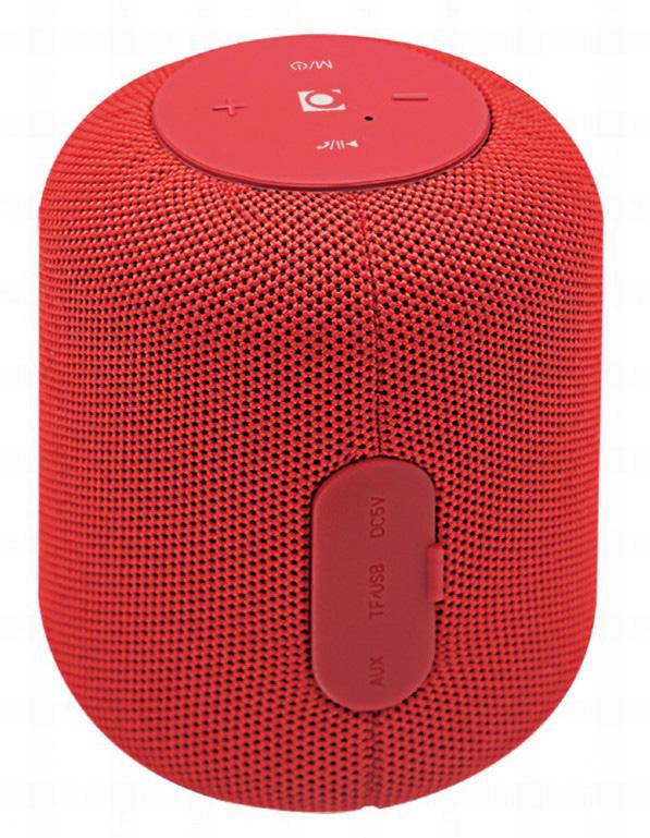 Coluna Portátil Bluetooth 5W SD/USB/AUX (Vermelho) - GEMBIRD