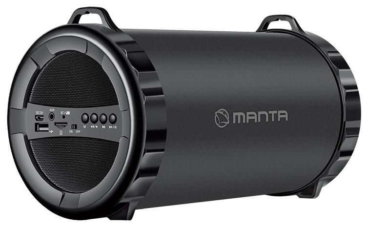 Coluna Bluetooth 2.1 7W USB/SD/FM/AUX/BAT/MIC (Preto) - MANTA