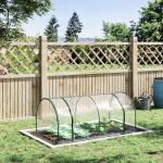 Estufa 200x100x80cm para Jardim Terraço Cultivo de Plantas Estufa com Estrutura de Aço Cobertura PVC Transparente
