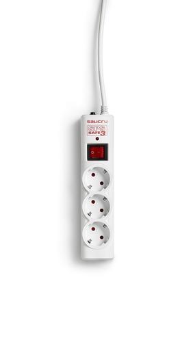 Extensão Tripla c/ Interruptor CA 250V (1,5 mts) Branco - SALICRU