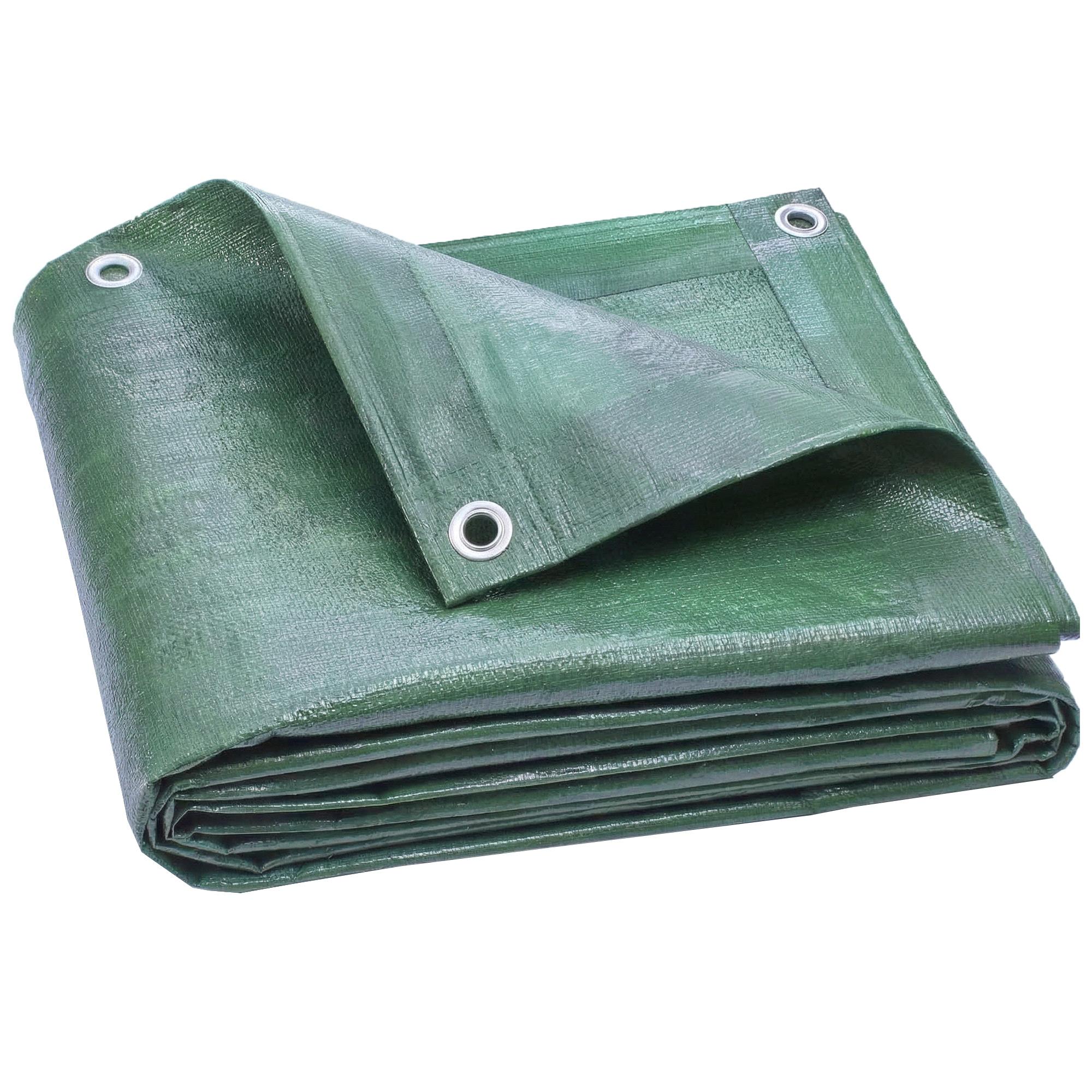 Lona Impermeável Exterior 6x8 m Toldo PE 90 g/m² Proteção UV com Ilhós Reforçados para Lenha Móveis de Jardim Verde