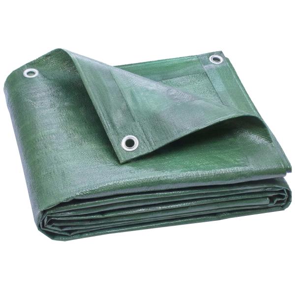 Lona Impermeável Exterior 6x8 m Toldo PE 90 g/m² Proteção UV com Ilhós Reforçados para Lenha Móveis de Jardim Verde