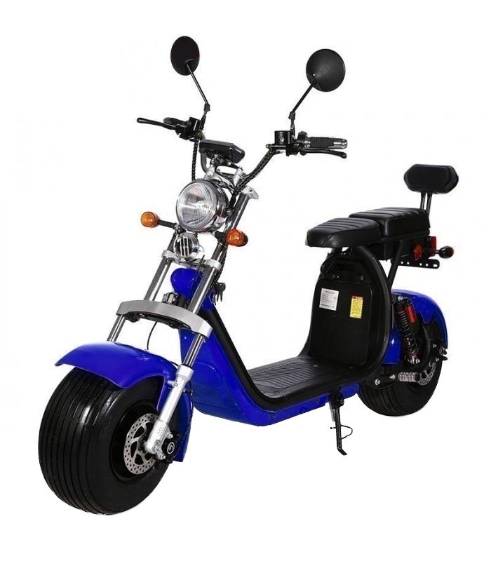 Scooter Elétrica Harley 1500W Matriculável (Azul) - MALCOR