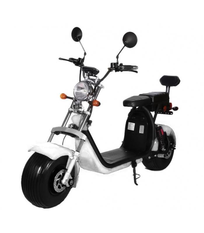 Scooter Elétrica Harley 1500W Matriculável (Branco) - MALCOR
