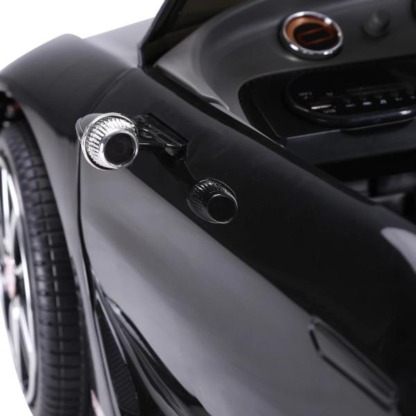 Bentley GT elétrico licenciado para crianças de 3 - 5 anos 2 velocidades com controle remoto farois musica preto