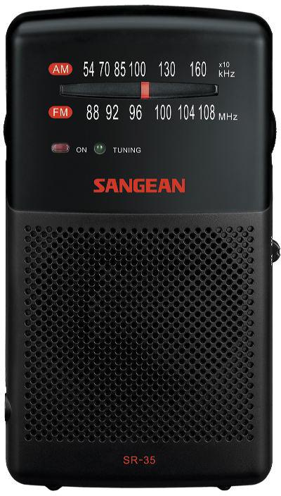 Rádio de Bolso FM/AM SR - 35 (Preto) - SANGEAN