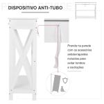 Mesa Consola Clássica com 1 Gaveta e 1 Prateleira de Armazenamento para a Entrada Mesa Auxiliar Sala de Estar Estilo Elegante 100x30x81cm Branco