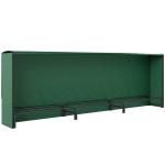 Lenheiro com Cobertura para Interior e Exterior, Carga 300 kg, 300x36x99 cm, Verde - Escuro e Preto