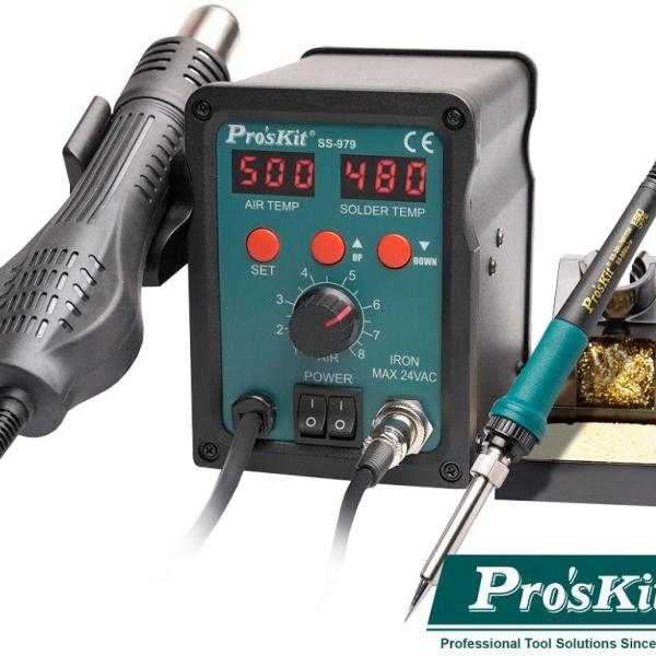 Estação de Soldar/Dessoldar SMD Ar Quente 2 - EM - 1 700W - ProsKit