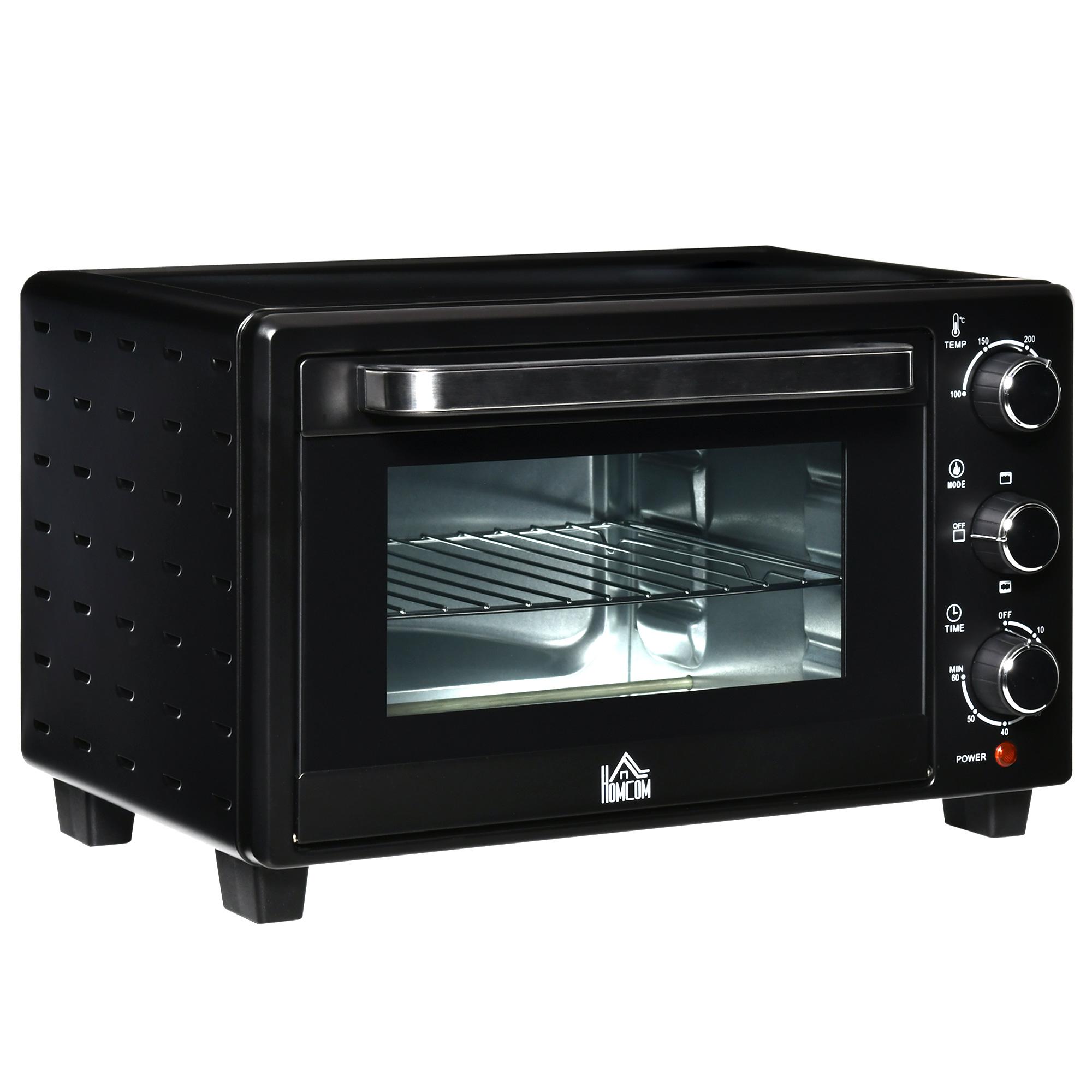 Mini Forno Elétrico 21L 1400W com Temporizador até 60min e Temperatura Ajustável até 230℃ 46x38,5x29 cm Preto