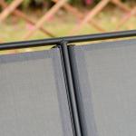 Baloiço de Jardim Exterior para 2 Pessoas Toldo Ajustável Estrutura em Aço Assentos de Textilene 140x118x162 cm Cinzento Escuro