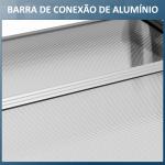 Marquise de proteção solar e chuva para portas e janelas de policarbonato de 5mm 295x90x25 cm Transparente