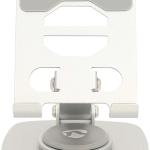Suporte de Mesa Giratório Universal p/ Smartphone (Prateado) - NEDIS