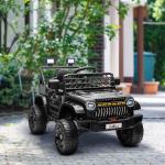 Carro Elétrico para Crianças Carro Elétrico Infantil UTV 12V com Velocidade Ajustável USB e Faróis 95x62,5x65 cm Preto