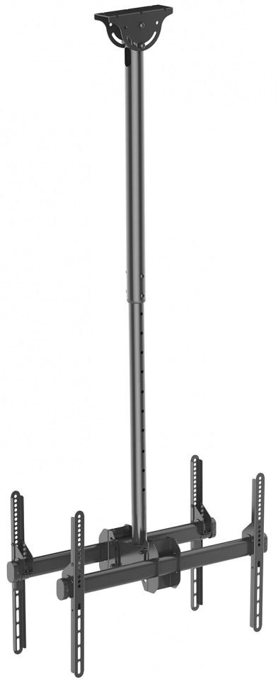 Suporte Tecto Orientável Extensivel p/ 2x Plasmas LCD/TFT 37 a 70 (Preto) - FONESTAR