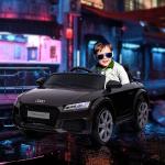 Carro Elétrico Audi TT para Crianças acima de 3 Anos com Controlo Remoto Música e Luzes Bateria 12V 102x60x44 cm Preto