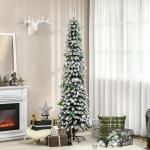 Árvore de Natal Artificial 210cm com Neve Ignífugo com 490 Ramos Verde