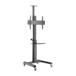 Suporte de Pé Gembird TVS - 70T - 02 para TV com rodas e prateleira, recondicionado, 37" a 70", em alumínio