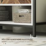 Móvel para Lavatório Pousar Móvel Casa de Banho com 2 Portas e Compartimento Aberto para Lavatório com ou sem Pedestral 80x40x60 cm Branco e Madeira