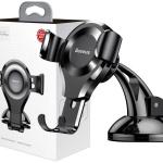 Suporte de Smartphone p/ Carro de Ventosa (Preto) - BASEUS