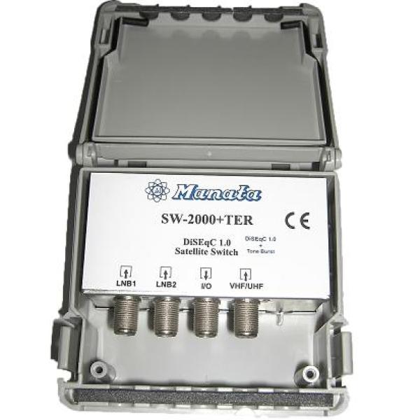 Comutador Diseqc 1.0 2x Entradas LNB c/ Mistura UHF + VHF