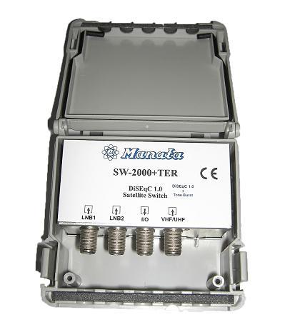 Comutador Diseqc 1.0 2x Entradas LNB c/ Mistura UHF + VHF