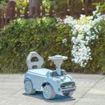 Carro Andador para Bebés de 18 - 36 Meses Carro Andador com Volante Buzina e Sistema Anti - Tombo 53x25x35 cm Azul Claro
