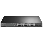 Switch TP - Link JetStream 24Portas Gigabit 4Portas 10GE SFP+ Interrup. gerenciado c/ PoE+ 24 portas