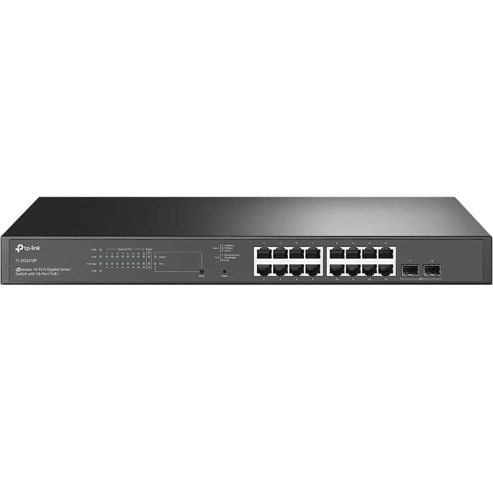 Switch TP - Link JetStream TL - SG2218P 18 Portas Gigabit com 16 Portas PoE — Recondicionado