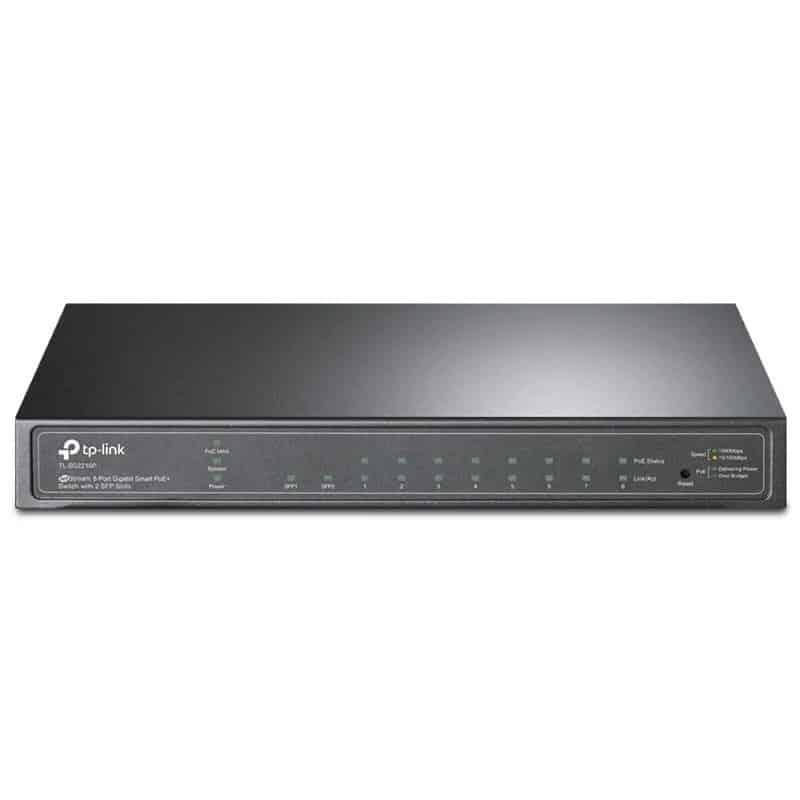 Switch TP - Link Smart Gigabit TL - SG2210P 10 Portas RJ - 45 10/100/1000 PoE SFP
