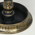 Banho para Pássaros de Jardim Exterior 81 cm com Design em Concha e Acabamento Envelhecido Leve e Resistente Bronze
