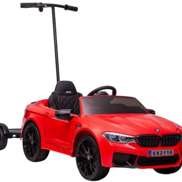 Carro Elétrico Infantil BMW M5 c/ Plataforma p/ Adulto (Vermelho)