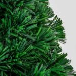 Árvore de Natal Artificial 120 cm com Fibra Óptica e Suporte Metálico Decoração de Natal Ø60x120 cm Verde