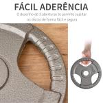 Conjunto de 6 Discos de Peso 35kg Discos Olimpicos com Orifício Central de Ø5,4cm para Treinamento em Casa Academia Prata