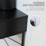 Mesa Consola 100x30x75 cm Mesa de Entrada Moderna com 2 Gavetas de Armazenamento Preto e Madeira