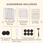 Recinto para Animais de Estimação DIY com 20 Painéis Parque para Pequenos Animais Modular 175x70x45 cm Translúcido