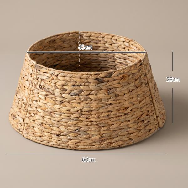 Base para Árvore de Natal 60 cm em Jacinto - de - Água Entrançado à Mão Natural