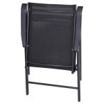 Conjunto de 2 cadeiras dobráveis para exterior com apoio de braços Cadeiras para varanda Jardim Terraço 58x64x94 cm Preto Carga 100kg