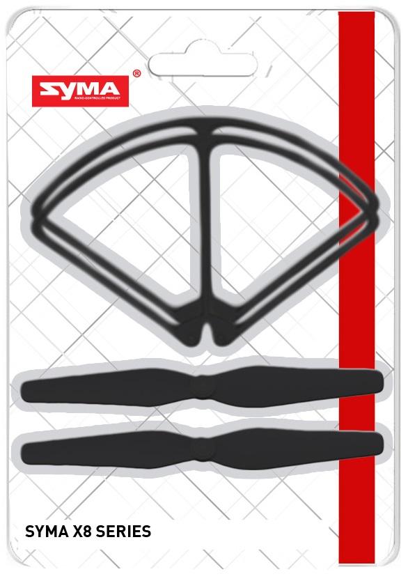 Set X8W Hélices + Estruturas Pretas Syma