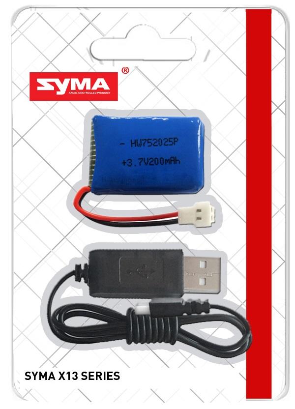 Set X13 Bateria 3.7 + Cabo USB Syma