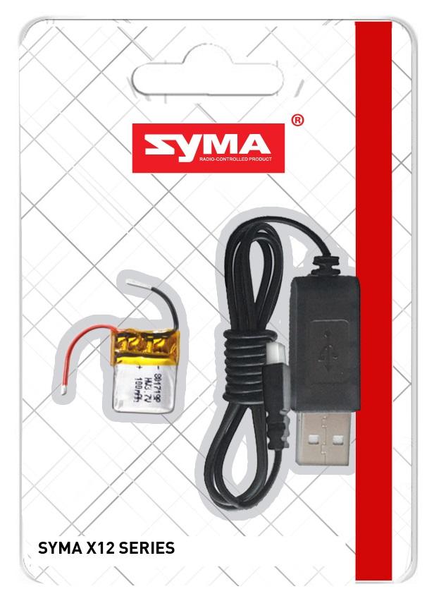 Set X12 Bateria 3.7 + Cabo USB Syma