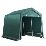 Abrigo de Exterior para Ferramentas Bicicleta 2,4x2x2,02 m Abrigo de Armazenamento com 2 Portas Anti - UV para Jardim Verde