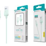 Cabo Lightning Verde Água 5A 50W 1M S-058 Silicone TPE