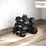 Conjunto de Halteres 2x4kg 2x6kg 2x8kg com Suporte de Armazenamento para Exercício e Treino Preto