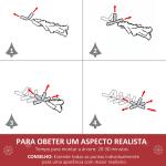 Árvore de Natal Artificial 150 cm Árvore de Natal com Fibra Óptica e Suporte Metálico Decoração de Natal Ø75x150 cm Verde