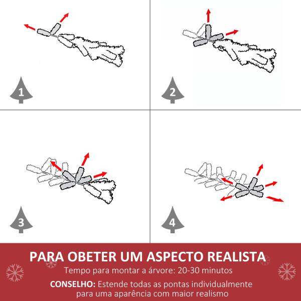 Árvore de Natal Artificial 150 cm Árvore de Natal com Fibra Óptica e Suporte Metálico Decoração de Natal Ø75x150 cm Verde