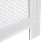 Cobertura de Radiador de MDF Cobertura para Radiador com Prateleira Estilo Moderno 78x19x82 cm Branco