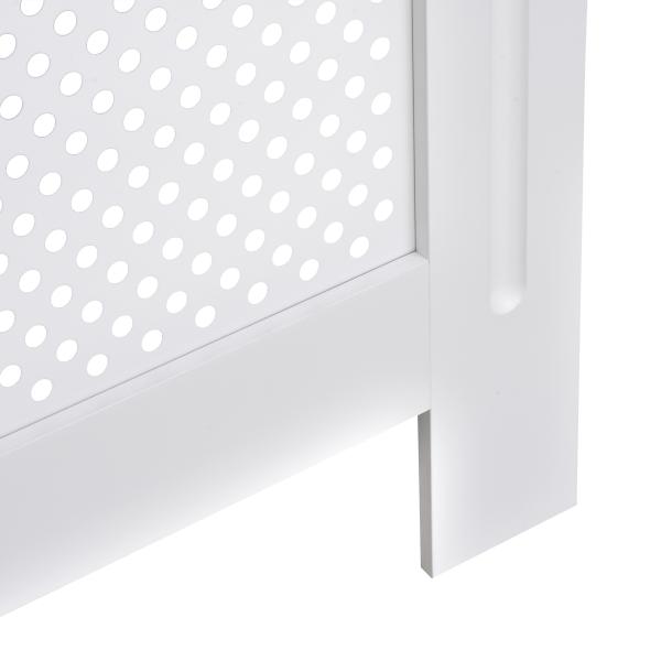 Cobertura de Radiador de MDF Cobertura para Radiador com Prateleira Estilo Moderno 78x19x82 cm Branco